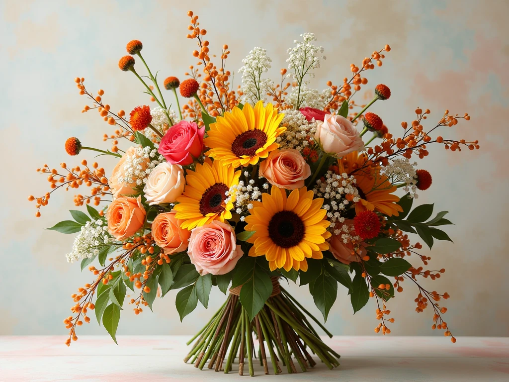 Seasonal bouquet arrangement
