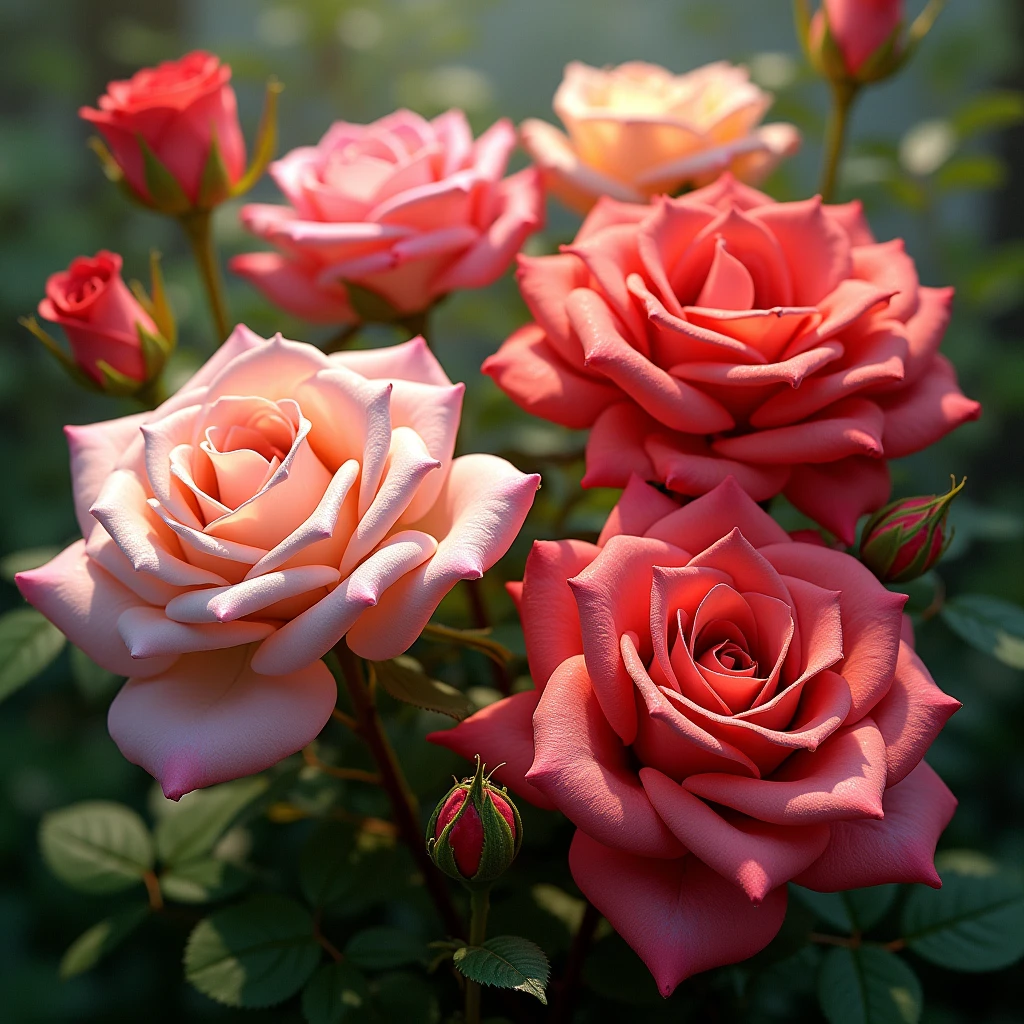 Seasonal roses arrangement